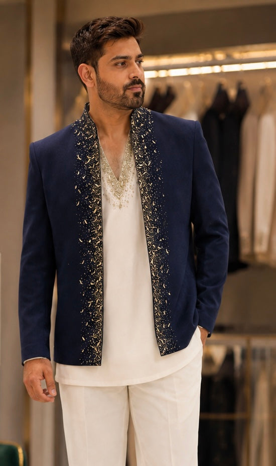 3pc Embroidered Indowestern