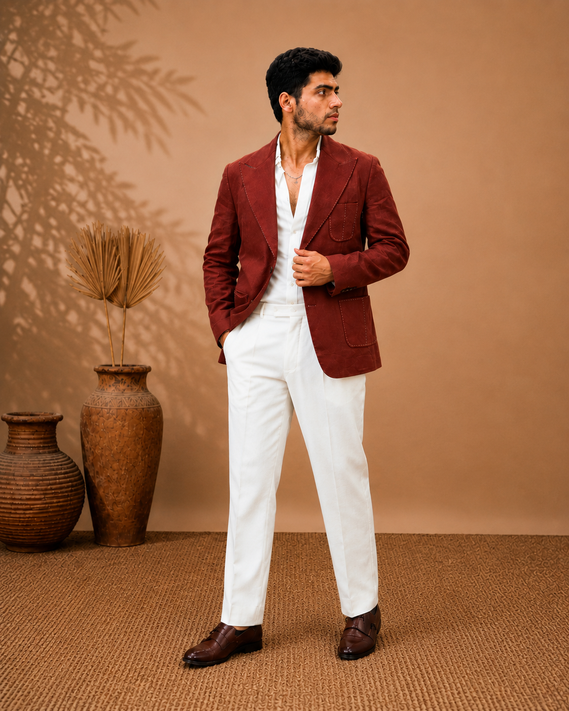 Rust Luxe Tailored Blazer