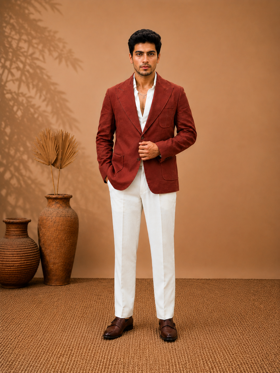 Rust Luxe Tailored Blazer