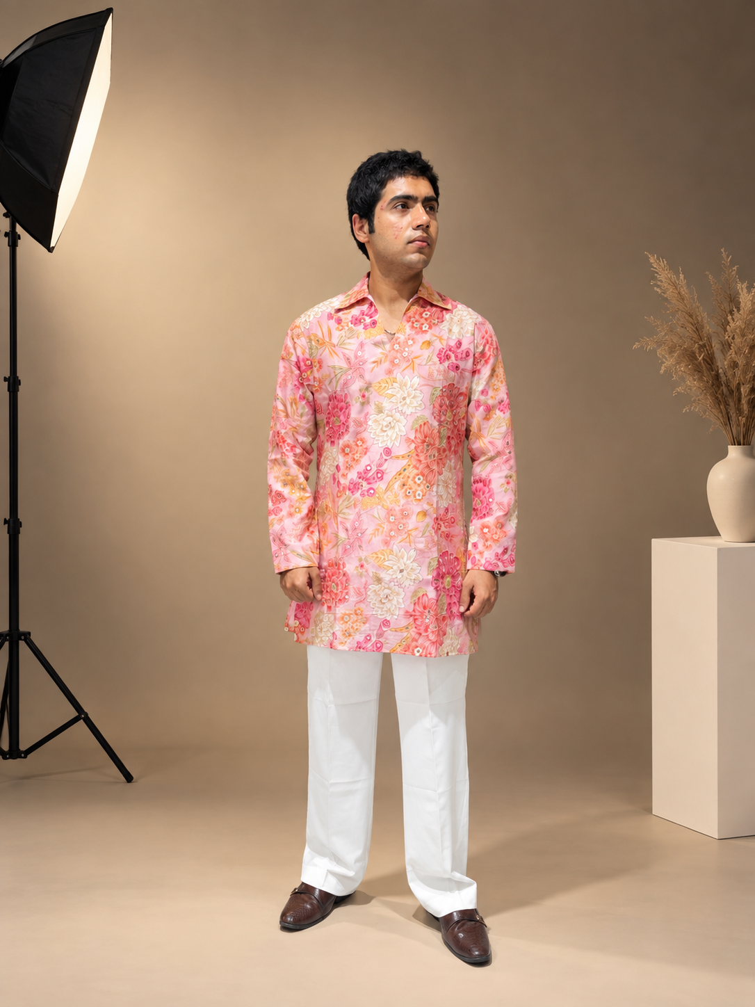 Floral short kurta and pants