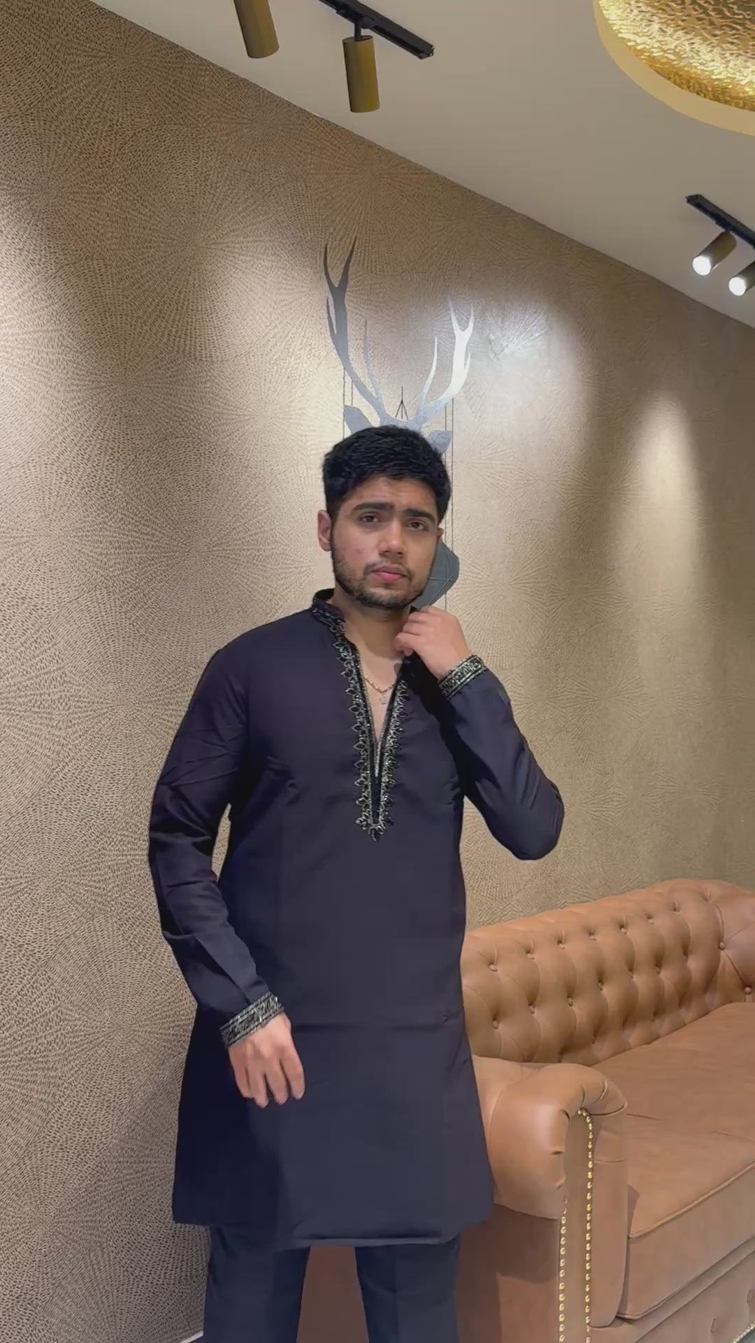 V neck japnese kurta