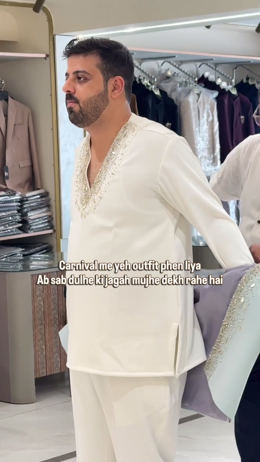 3pc Embroidered Indowestern