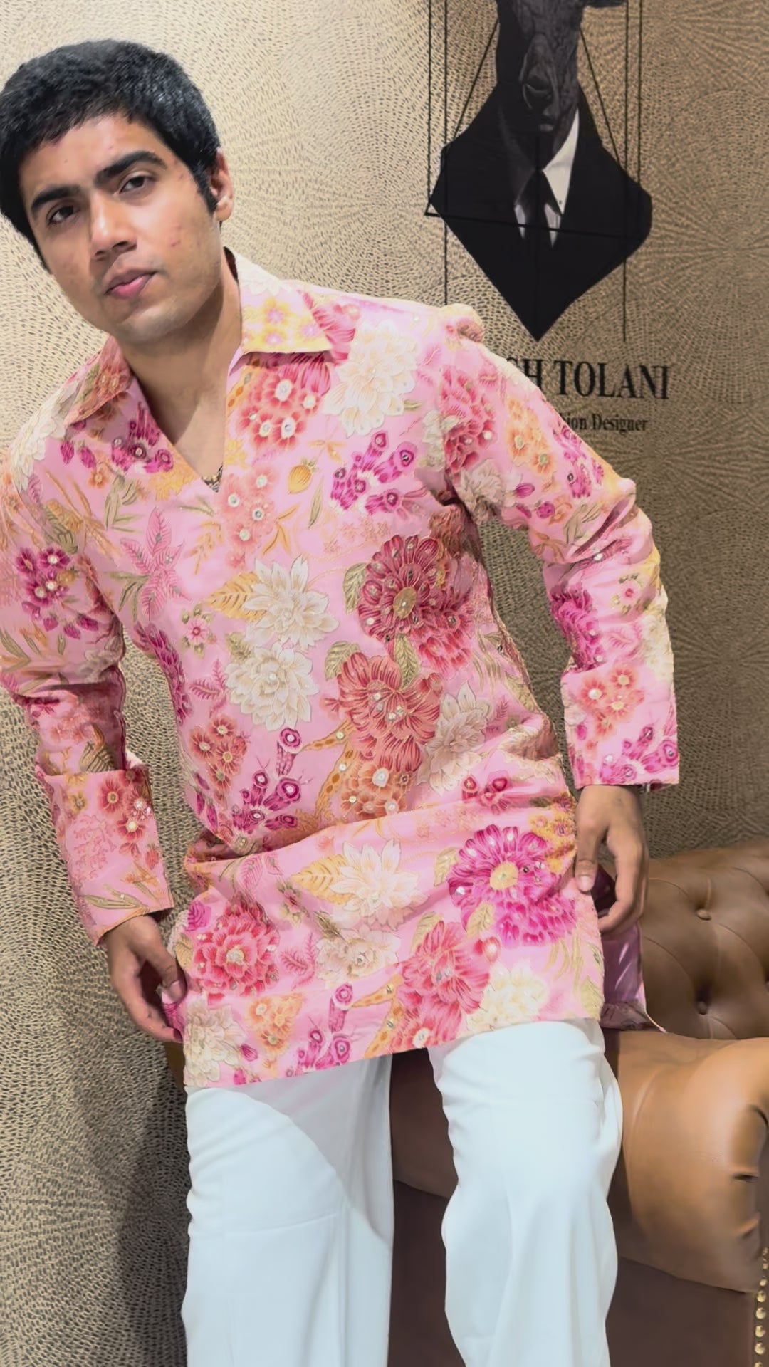 Floral short kurta and pants